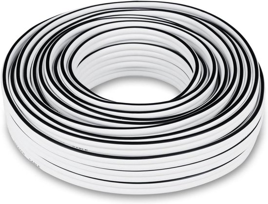 Thuisbioscoop Kabelset - Luidsprekerkabels Subwooferkabel - Aansluiten Home Cinema - OFC Koper 5.1 Systeem - 50 m² - Wit — afbeelding 3
