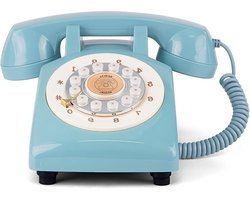 Audio Guestbook Wedding Phone Guestbook Easy to Use & Cute Engagements Birthdays Baby Showers Graduation Record Personalized Audio Messages (Old Styles, Sky Blue)