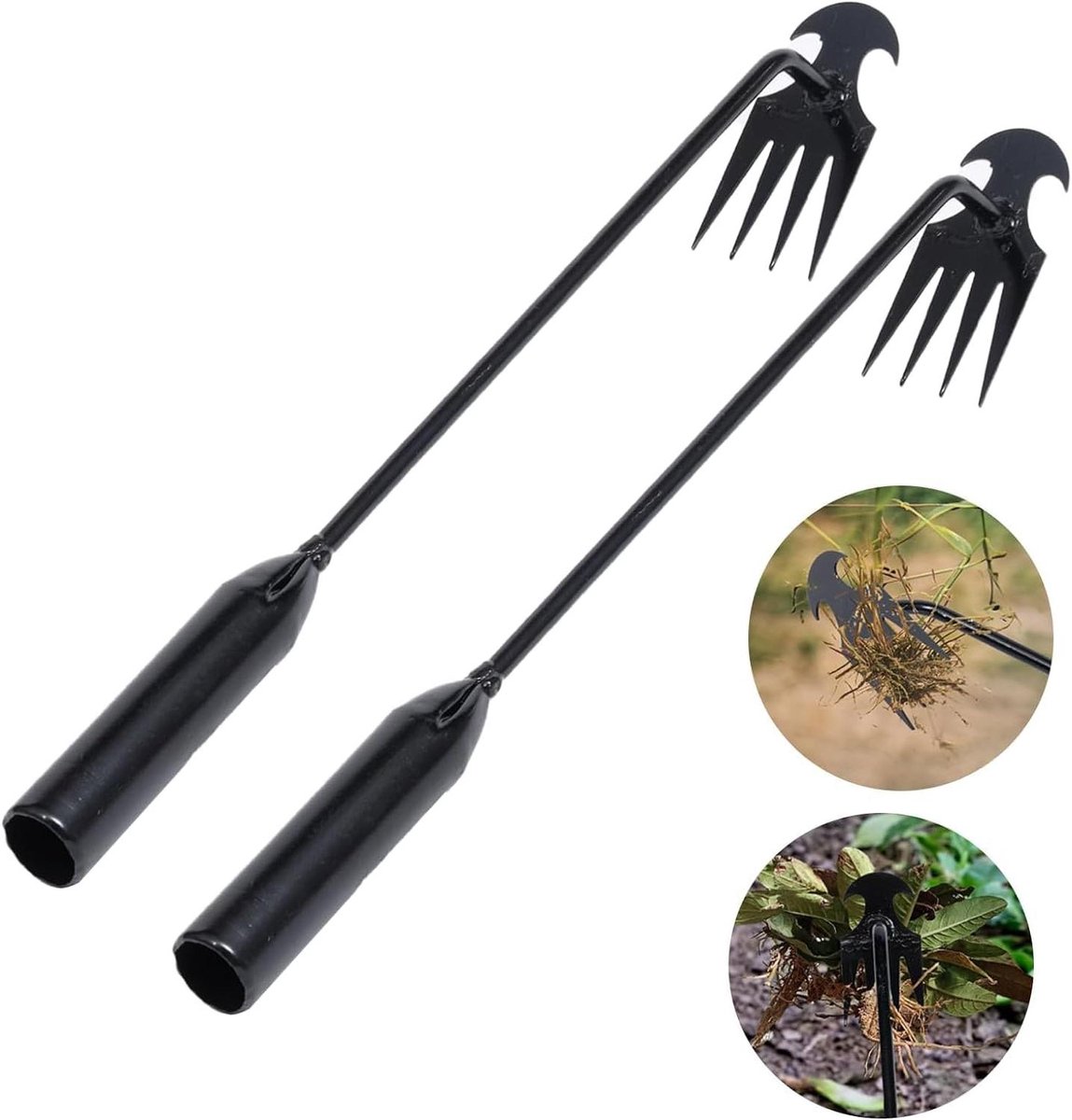 Onkruidbestrijdingsgereedschap - Onkruidwieder Set - Tuin Onderhouden - Ergonomisch Handvat - 40 x 8.5 x 4 cm - Zilver