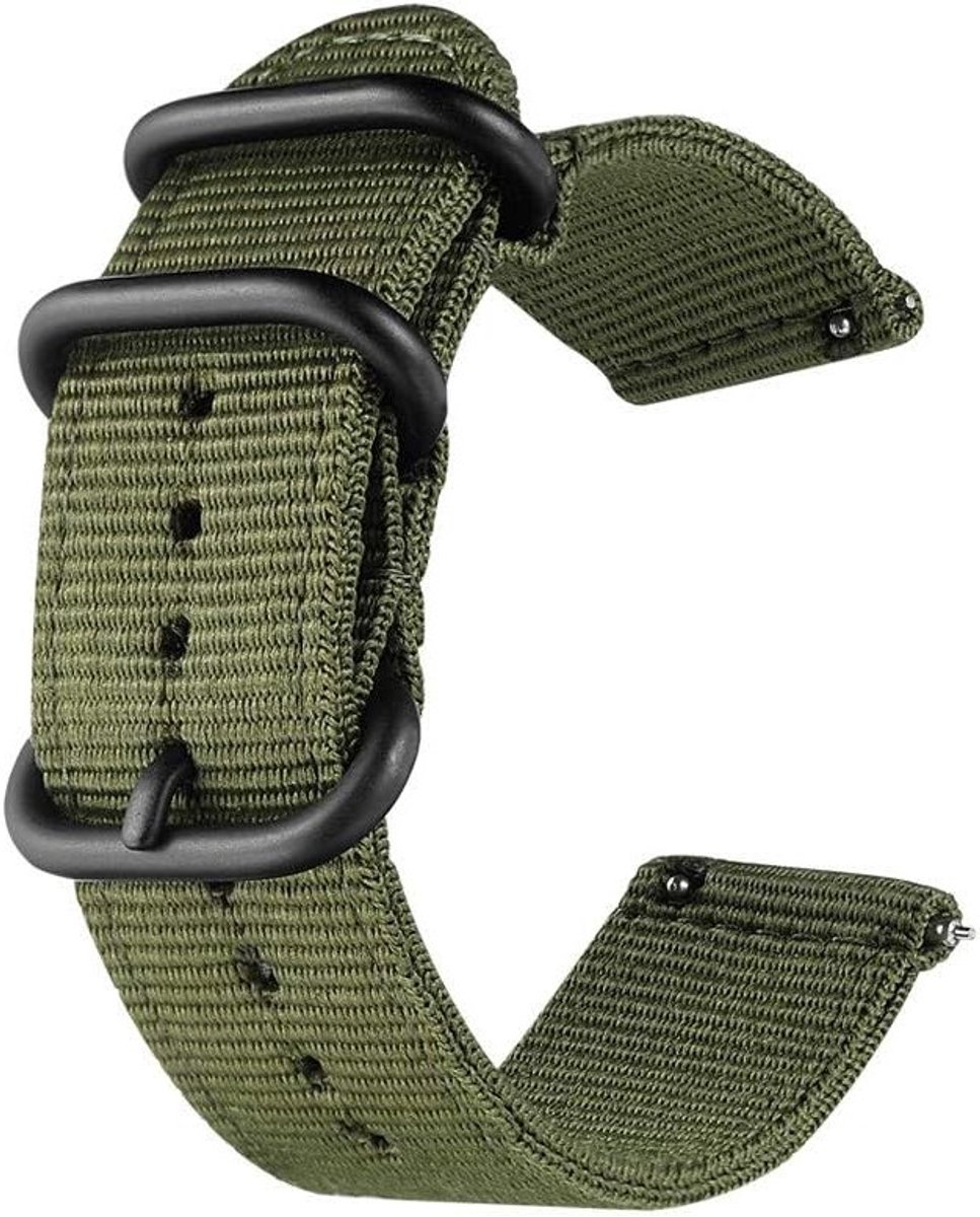 Ballistische Horlogeband 20mm 22mm 18mm 24mm - Nylon Canvas Vervangband met Verstelbare Gesp voor Sport en Fitness Tracker