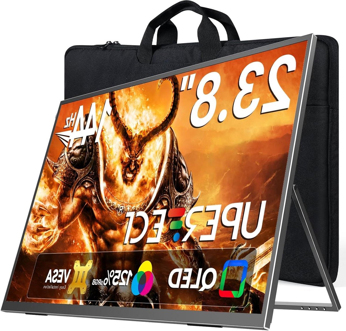 Draagbare Monitor - Extern Scherm - Werk en Gaming - QLED 144Hz Scherm - 238 Inch - Zwart