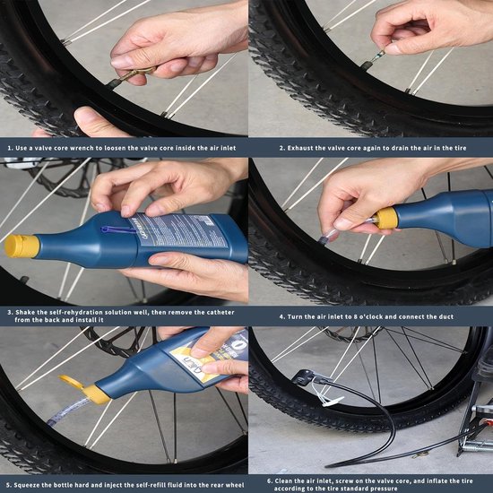 Band Sealant - Bandenkit Afdichtmiddel - Lekke Banden Repareren - Snelle en Effectieve Bescherming - 400 ml - Niet gespecificeerd van Merkloos — afbeelding 5
