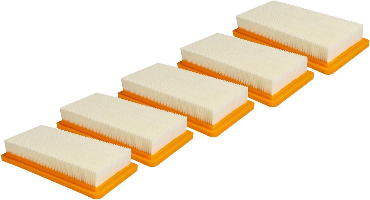 Motorfilters - Stofzuigerfilters - Stofzuigeronderhoud - 5 Stuks Set - 18.5 cm - Wit