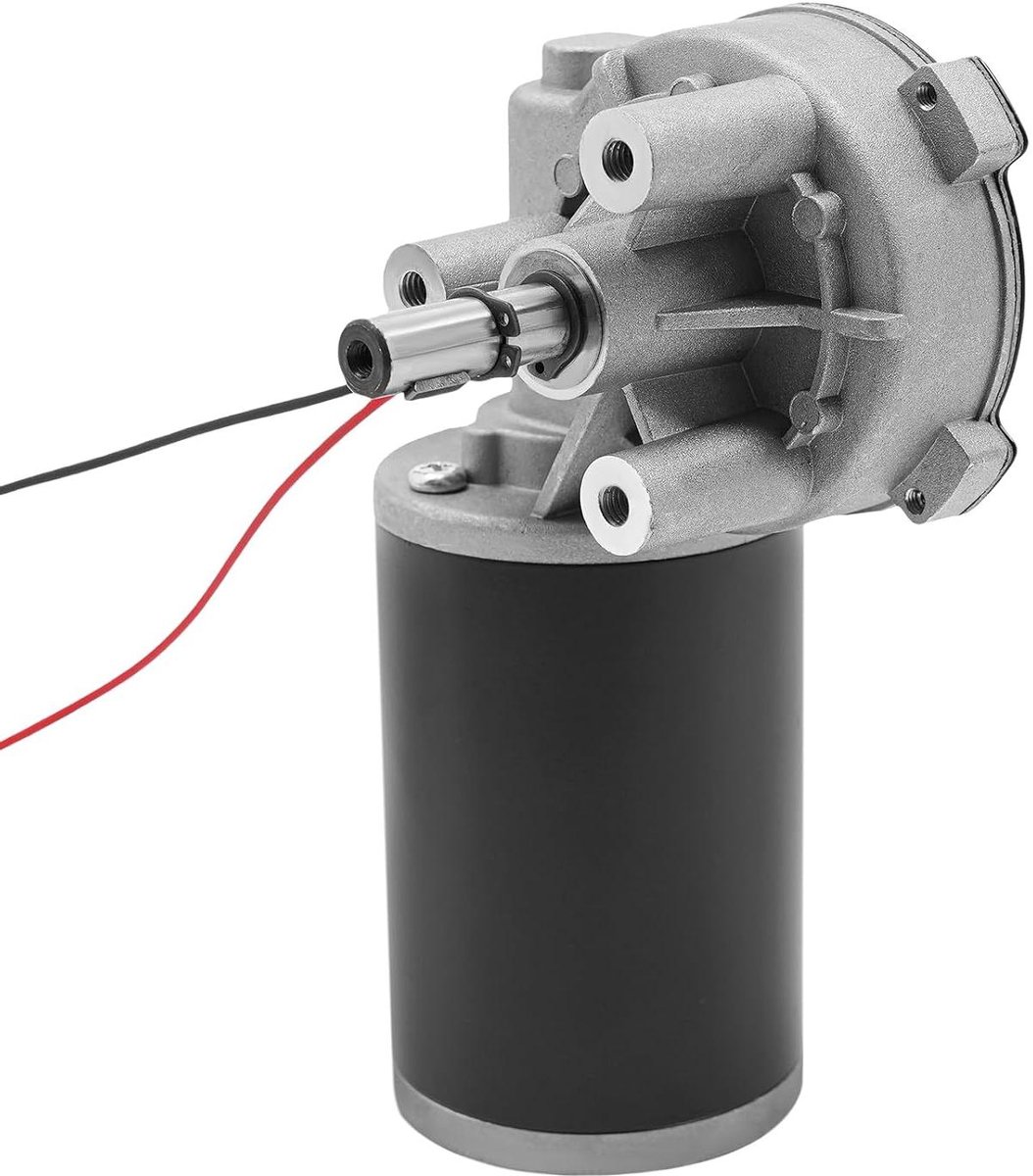 Aandrijfmotor - Gelijkstroom motor - Automatische deuren - Hoog koppel - 16.86 x 10.1 cm - Zwart zilver