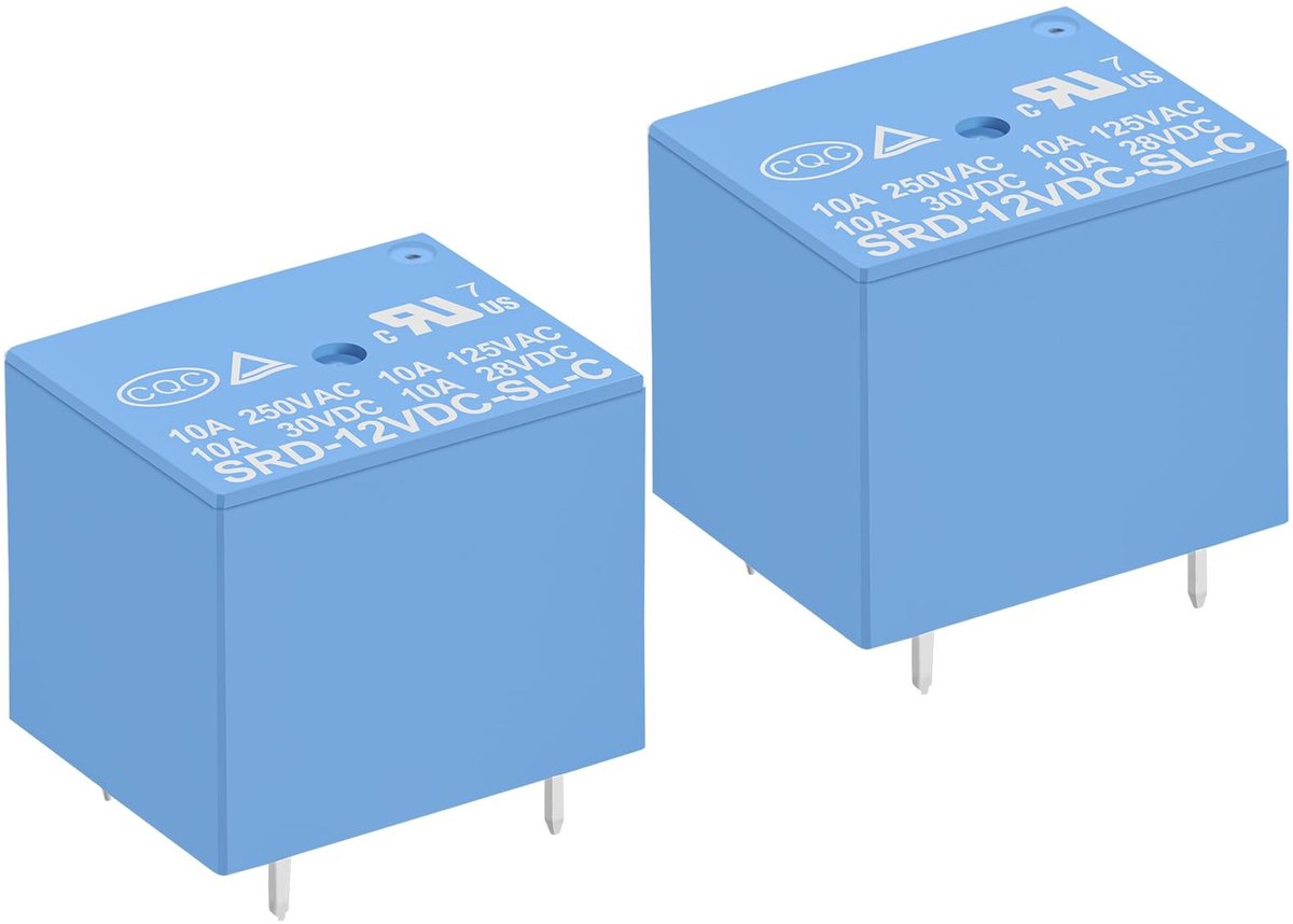 IMstore - PC Relay - 12V DC - 10A 250 - 5-Pin - Alternating Switch - Voor Montage - Pack van 2