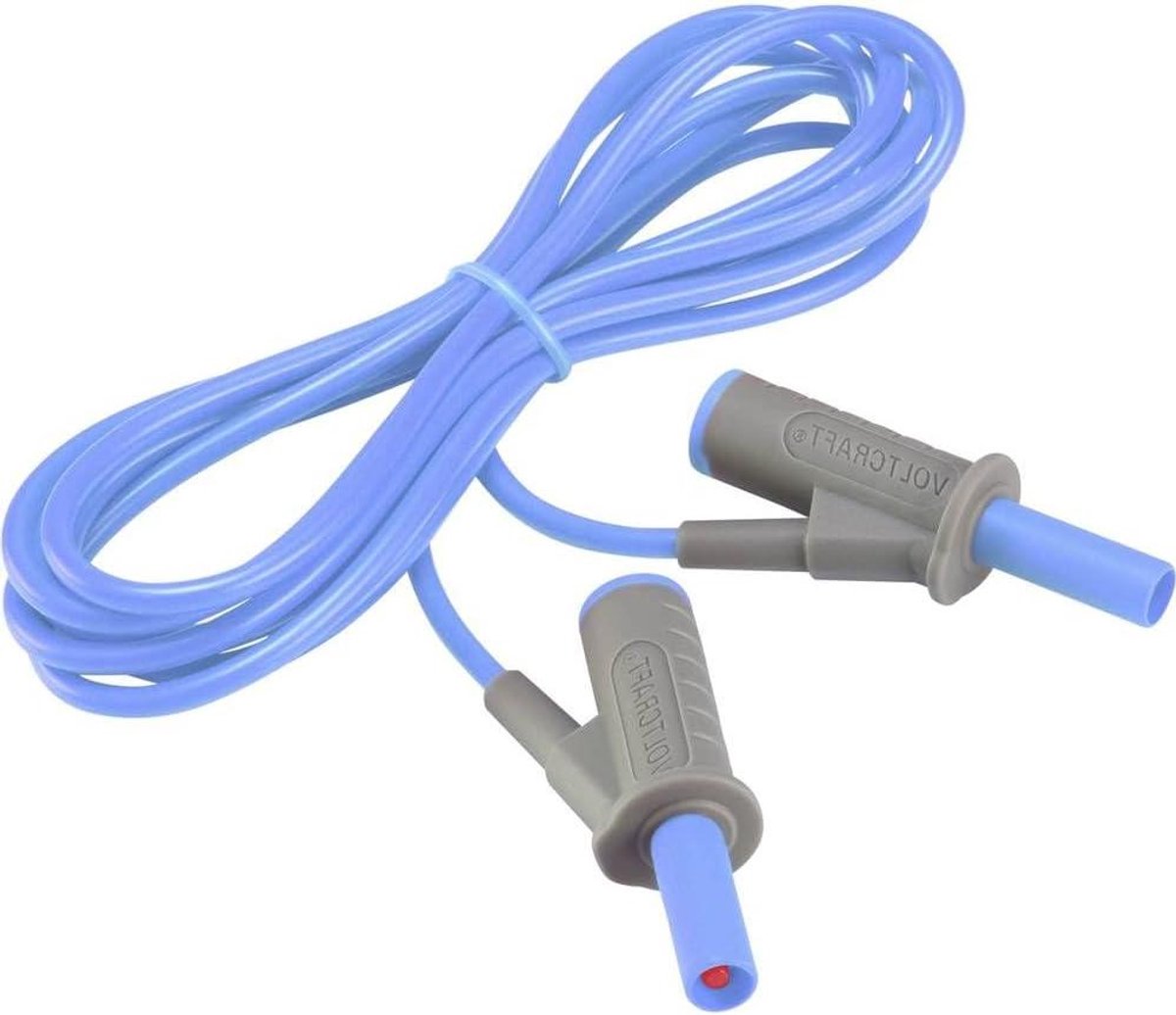 Veiligheidsmeetsnoer - Meetkabel - Elektrische metingen - Hittebestendige isolatie - 2 meter - Blauw