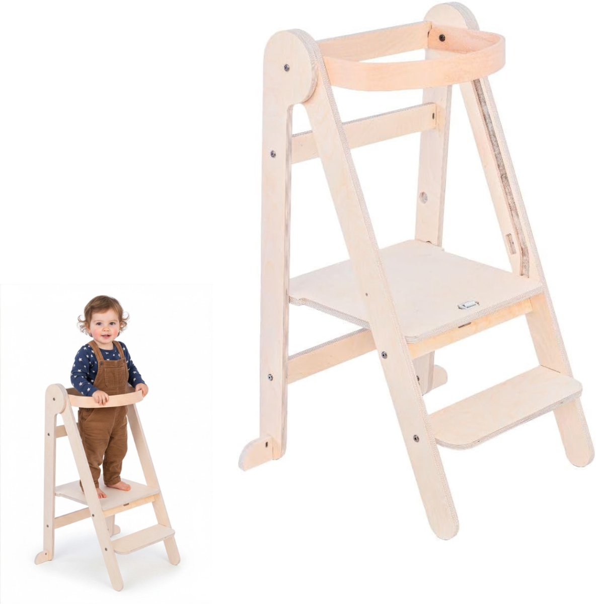 MRKK® Leertoren Opvouwbaar - Keukenhulp - Kindertrapje