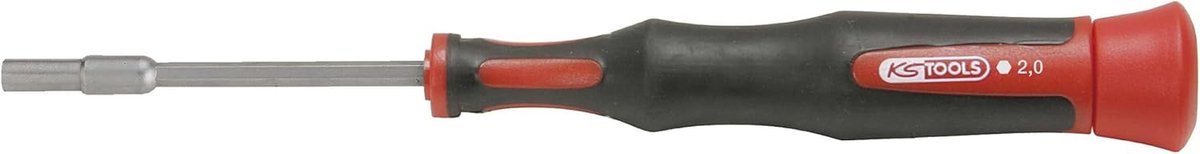 Precisie schroevendraaier - Fijnmechanisch gereedschap - Elektronica reparatie - Draaibare eindkap - 1 mm kop - Rood
