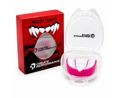 CREATE PERFORMANCE Gebitsbeschermer - Vechtsport - Bitje - Boksen - Kickboksen - Hockey Bitje - Roze met Wit - Inclusief opbergdoos