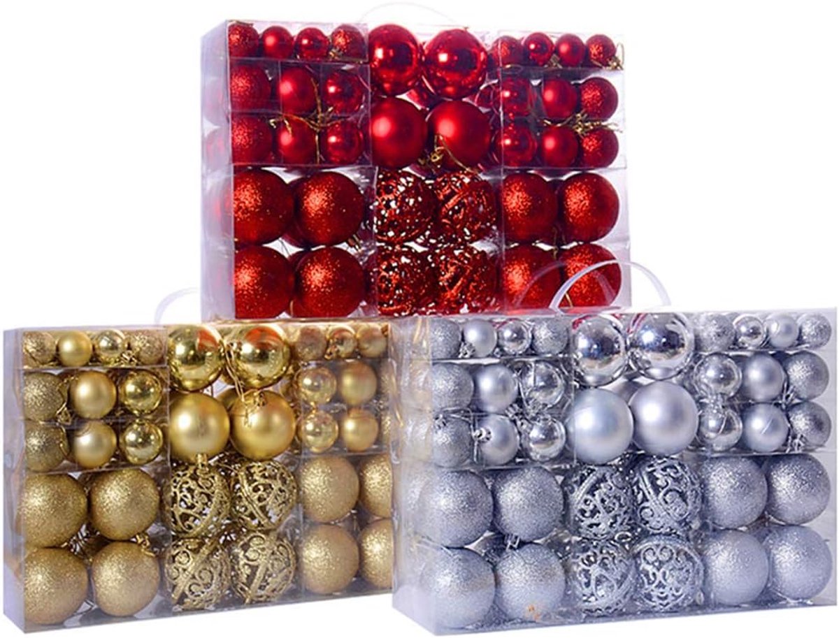 Kerstballen Set - Decoratie ballen - Kerstboom versieren - Onbreekbaar materiaal - 100 stuks - Paars – foto 5