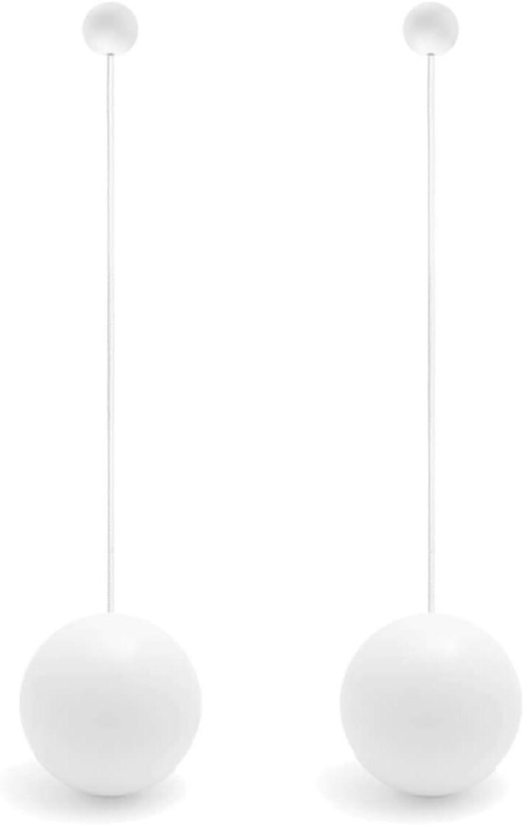 Jongleerballen Set - Contact Poi - Artistieke Beweging - Verstelbare Lengte - 80 mm - Wit