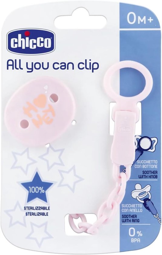 Fopspeenketting Zacht - Speenclip Houder - Baby Comfort - Universele Pasvorm - 15.7 cm - Roze — afbeelding 3