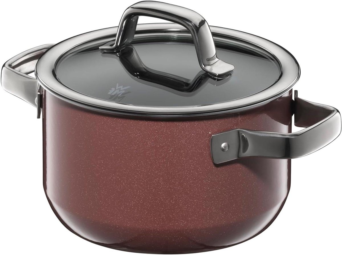 Kookpan met deksel - Soeppan Stoofpan - Koken en stoven - Hittebestendig tot 250°C - 16 cm 1.3 liter - Roze