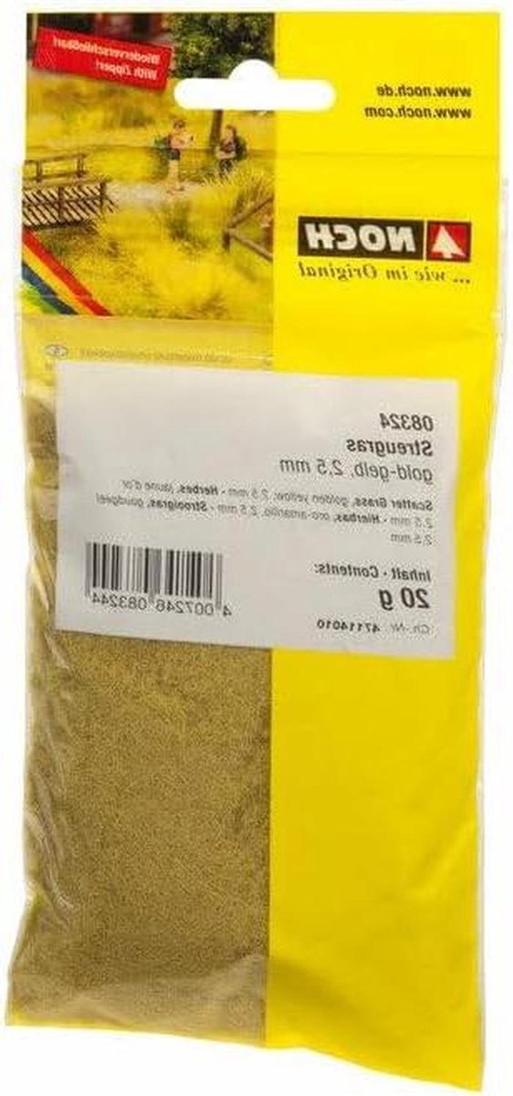 Strooigras Vezels - Model Gras - Landschappen Maken - 2.5 mm Lengte - 20g Zak - Goudgeel