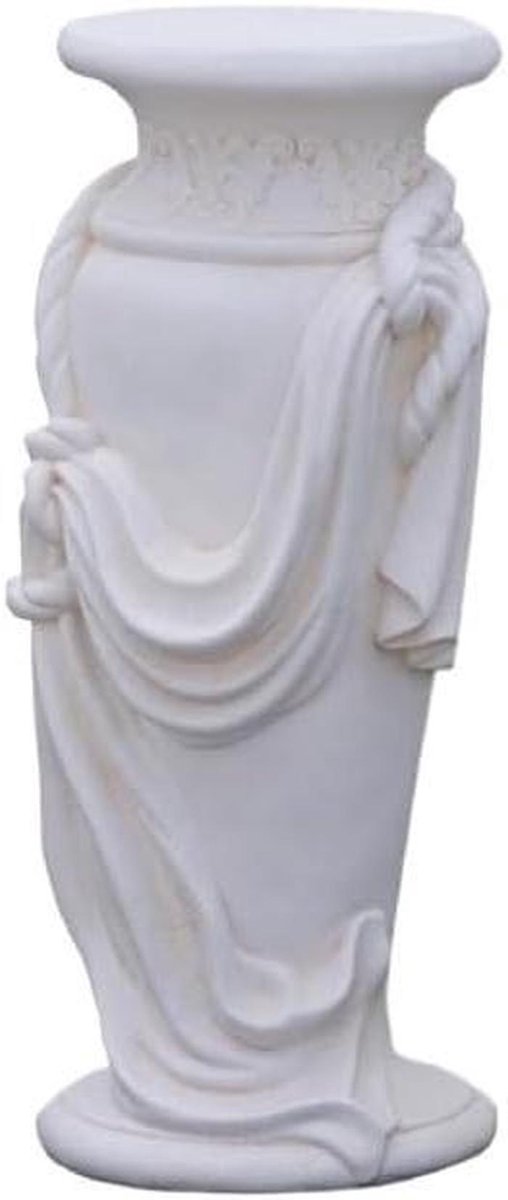 Romeinse zuil - Pilaar standaard - Decoratie plaatsen - Weerbestendig materiaal - One Size - Wit