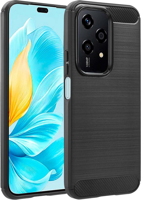 imoshion Hoesje - Geschikt voor Honor 200 Lite - Brushed Backcover - Zwart