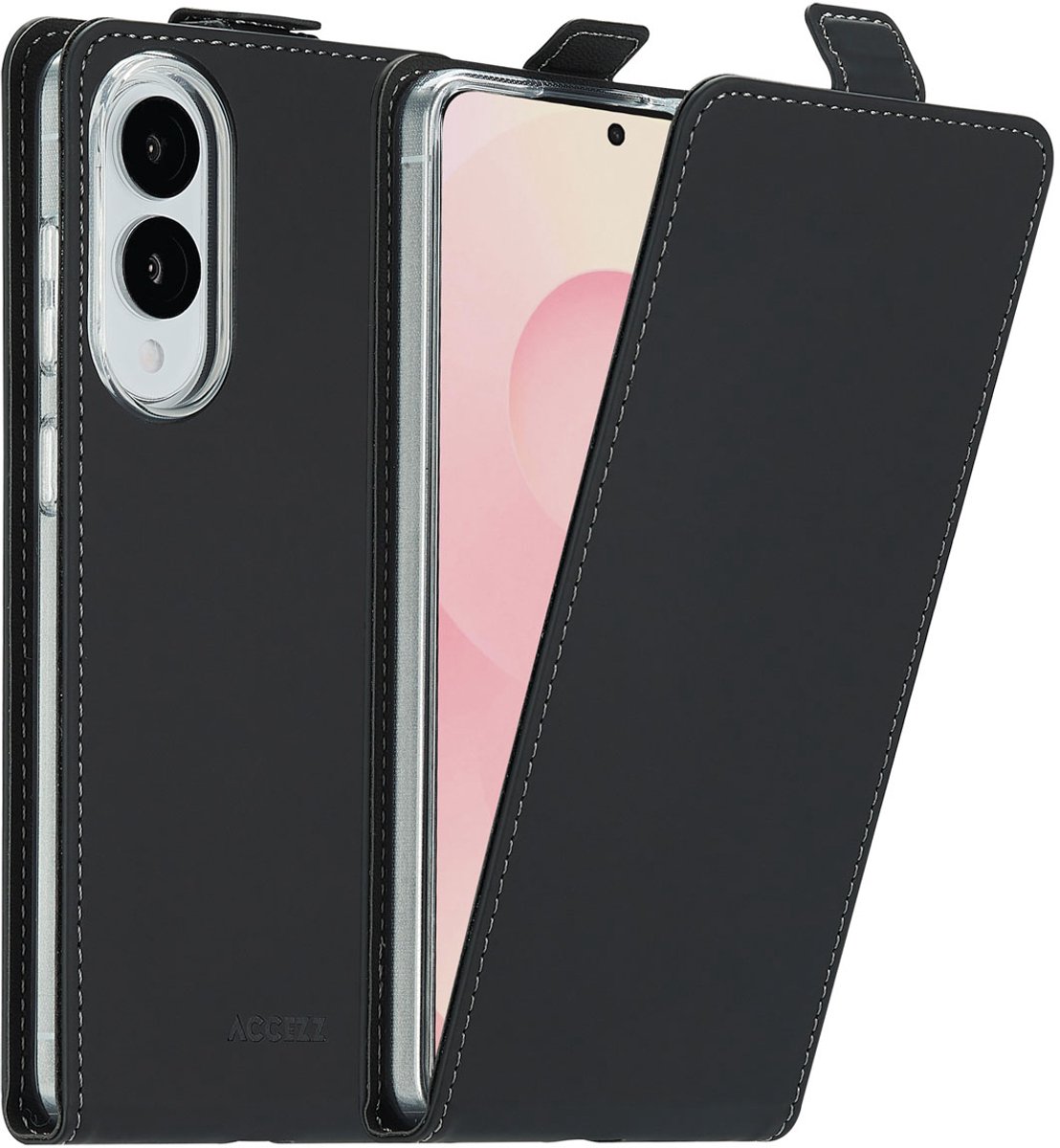 Accezz Hoesje - Geschikt voor Samsung Galaxy S25 Edge - Flipcase - Zwart