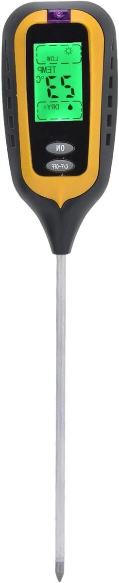 Bodem PH-meter - Bodemtester Vocht - Planten Verzorgen - 3-in-1 Testkit - 2-4 inch diepte - Zwart