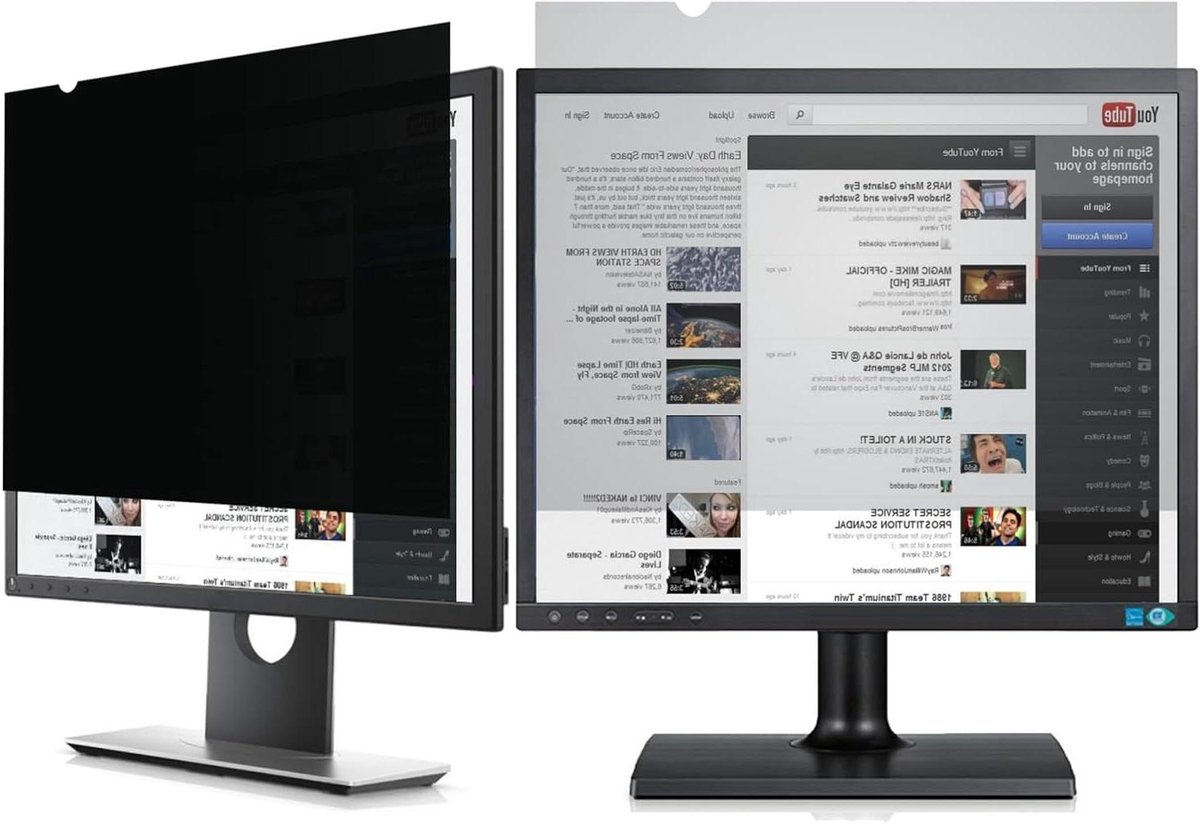Privacyfilter Monitor - Schermbeveiliger - Gegevensbescherming - Micro-louvre technologie - 17 inch 5:4 - Mat