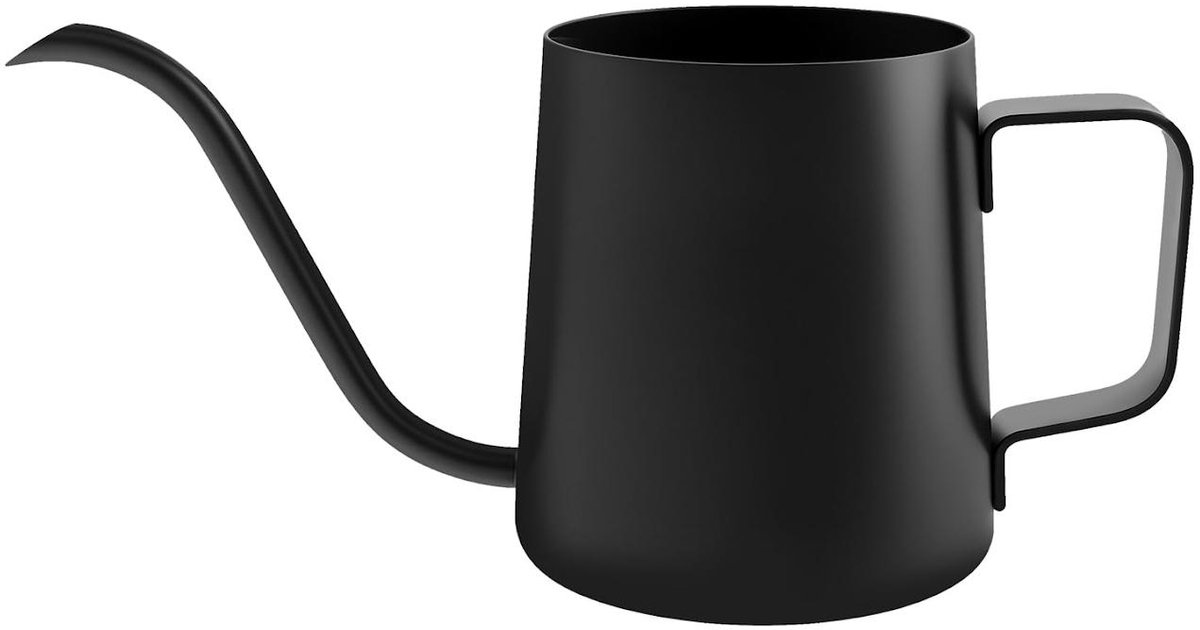 carmdering - Kleine schenkkan - Mini waterkan - Planten water geven - Ergonomisch handvat - Lange handgreep - 304 roestvrij staal - Roestvrij staal - Veelzijdig gebruik - 1 stuk - Zwart