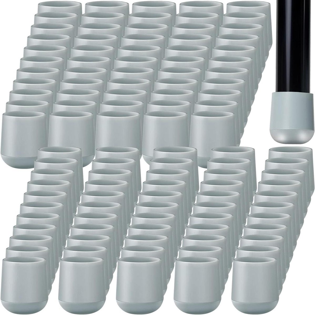 Stoelpootdoppen - Meubelbeschermers - Vloer Beschermen - Antislip & Waterdicht - 7/8 Inch - Grijs