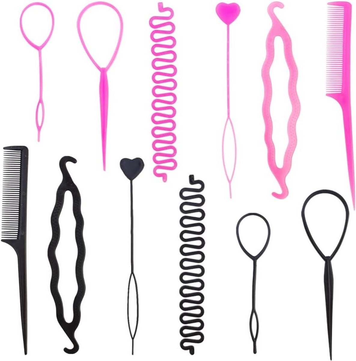 Haar Styling Tools - Haar Vlecht Set - Creëer Looks - 2 Sets Inclusief - 29 x 19 cm