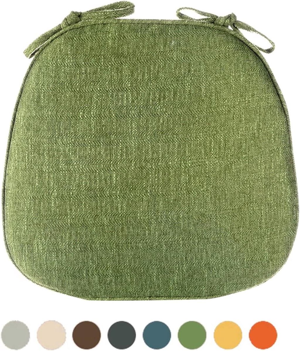 Stoelkussens Eetkamer - Zitkussens Keuken - Comfortabel Zitten - Antislip Ontwerp - 40x40cm 4 Stuks - Groen