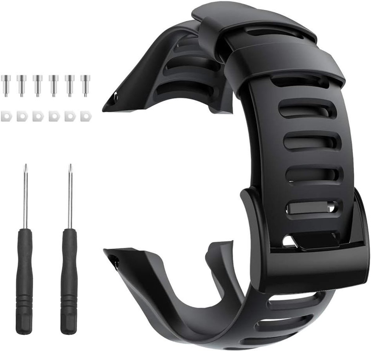 Reservearmband Smartwatch - TPU band - Dagelijks gebruik - Verstelbare pasvorm - 175-250 mm pols - Zwart
