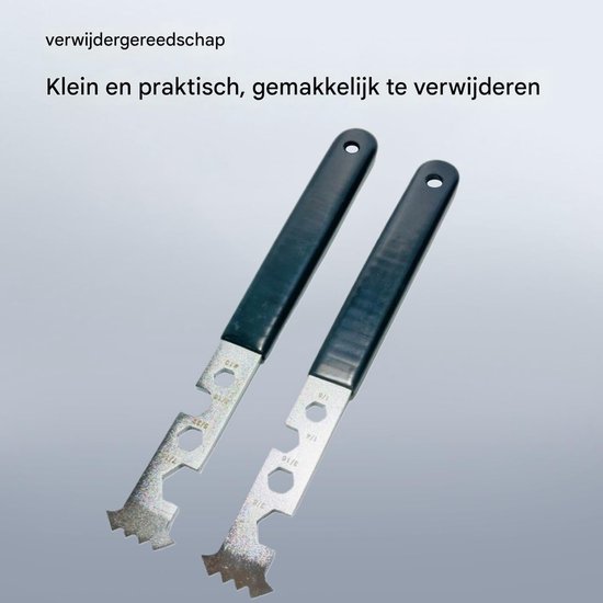 Tegel Verwijderaar - Voegverwijderaar Stenenlifter - Terras Herstellen - Ergonomisch Handvat - 2 Stuks - Zwart — afbeelding 5