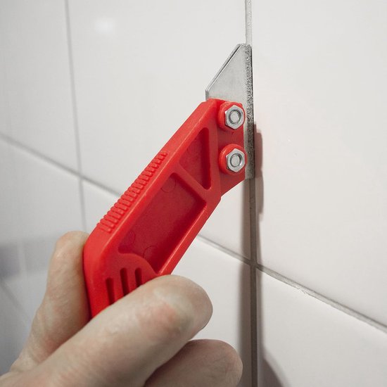 Tegelverwijderaar - Mortelverwijderaar - Oude voegen verwijderen - Dubbele snijbladen - 1000 Gram - Rood — afbeelding 2