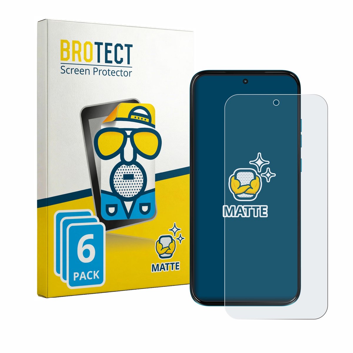 BROTECT - Screenprotector voor Motorola Moto G87 - Folie Beschermfolie matte 6 Stuks