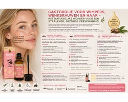LANGERE WIMPERS EN VOLLERE WENKBRAUWEN. CASTOROLIE VOOR WIMPERS EN WENKBRAUWEN – HET NATUURLIJKE GEHEIM VOOR GROEI, KRACHT EN VOLUME! INCLUSIEF HANDIGE APPLICATOR VOOR PRECIEZE TOEPASSING.