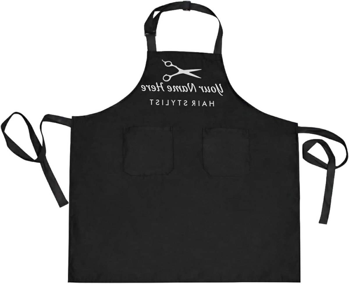 Haar Stylist Schorten - Kappersschort Unisex - Bescherming Werk - Verstelbare Band - Eén Maat - Zwart