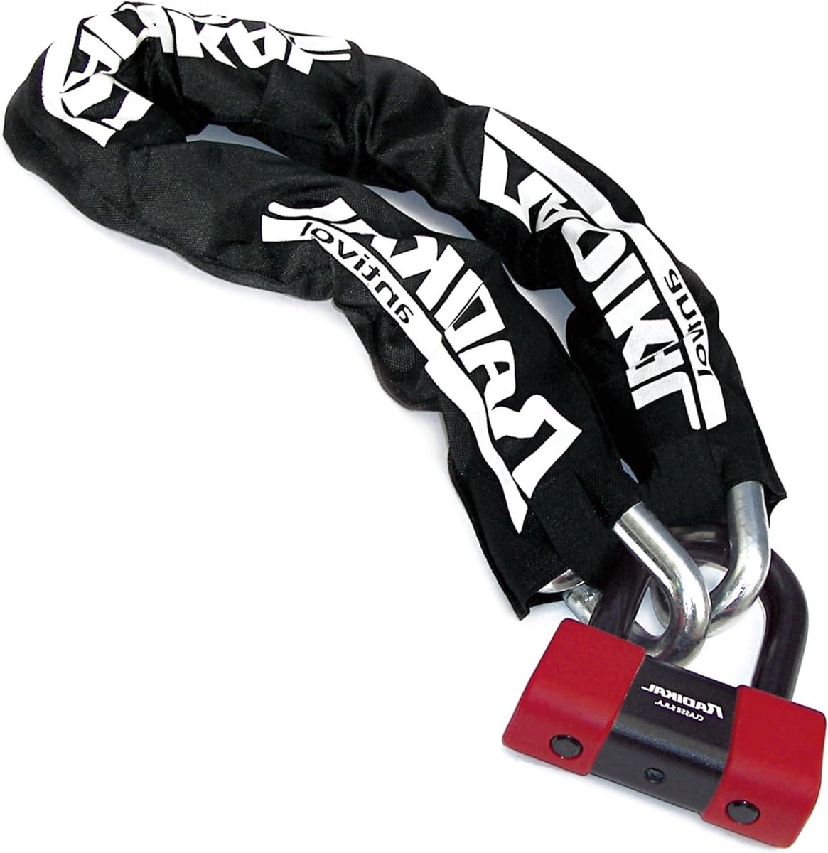 Schijfslot met Ketting - Motorbeveiliging - Motor Beveiligen - Gehomologeerd Klasse SRA - 100 cm - Rood en Zwart