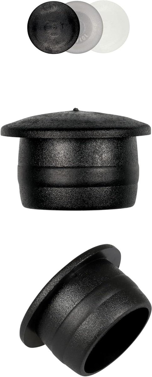 Blinddoppen 10 stuks - Afdekdoppen boorgaten - Gaten Afwerken - Robuust PE Materiaal - 154 mm diameter - Zwart