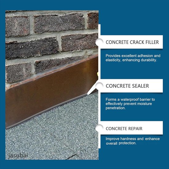 Beton Reparatie Lijm - Scheurvuller Kit - Oprit Herstellen - Waterdicht Weerbestendig - 2 Stuks - Grijs van Merkloos — afbeelding 4