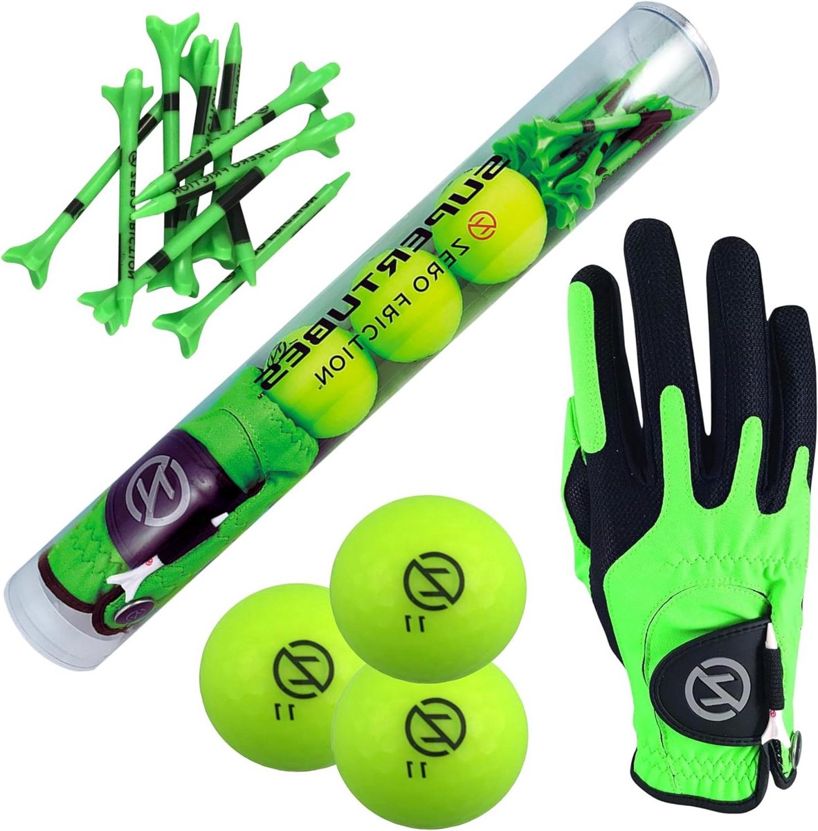 Golf Set - Golf Accessoires - Golfen - Universele Pasvorm - One Size - Neon Lime