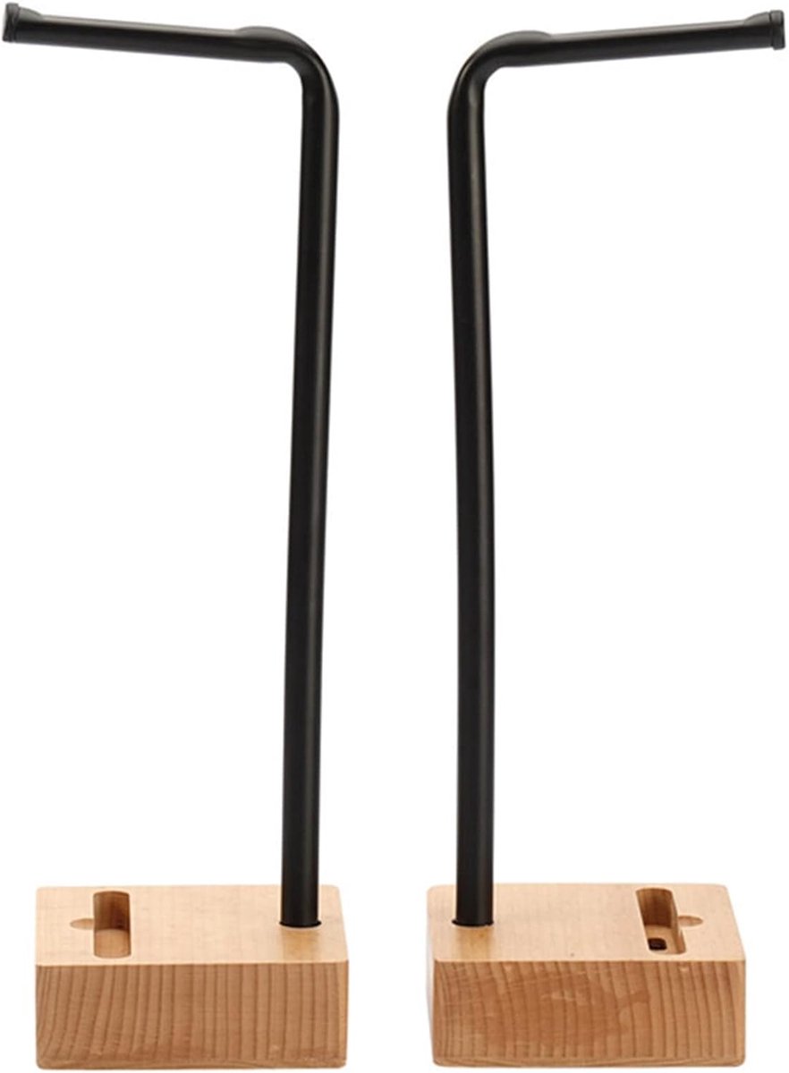 Oordopjes Houder - Hoofdtelefoon Stand - Bureau Organisatie - Handgemaakt Massief Hout - Universele Pasvorm - Natuurlijk — cadeau in Gadgets - foto 6