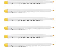 Pyrography Marker Pen,6 Stuks Draagbare Scorch Marker Pen Houtgestookte Markeerstift Art Wood Burn Paste Marker Houtgraveur Scorch Pen voor Houtkunst Handwerkprojecten