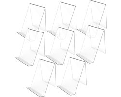 COHEALI 8 Stuks Transparant acryl boekenrek pamfletten staan duidelijke brochurehouder transparante boekenplank Transparant tijdschriftenrek documentstandaard boekenplank op tafel Product