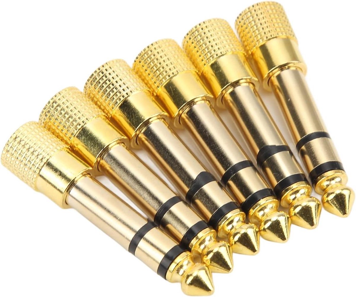Hoofdtelefoon Adapter - Converter Set - Audio Aansluiten - Metalen Constructie - 6 Stuks - Goud