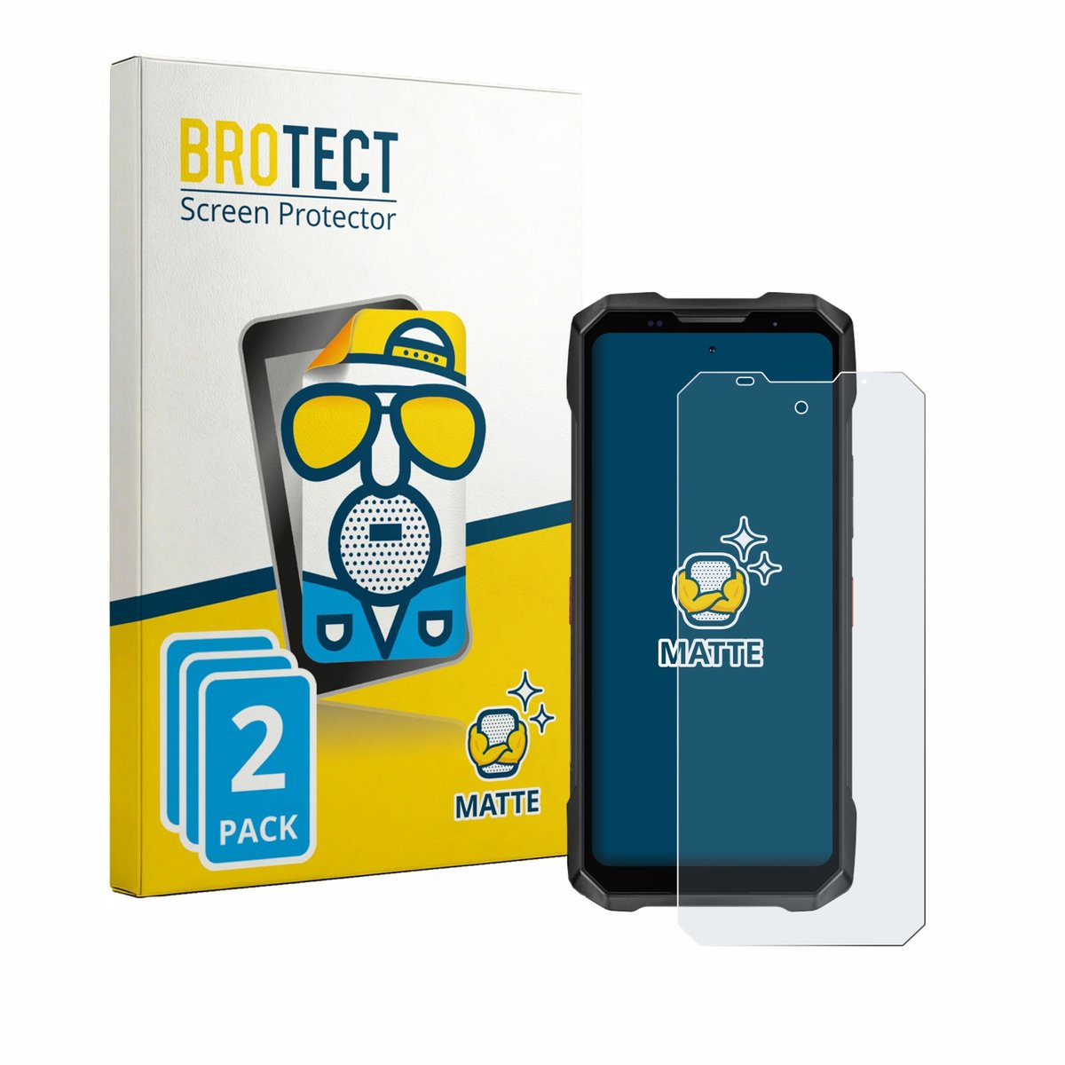 BROTECT - Screenprotector voor Doogee V Max 2 Pro - Folie Beschermfolie matte 2 Stuks