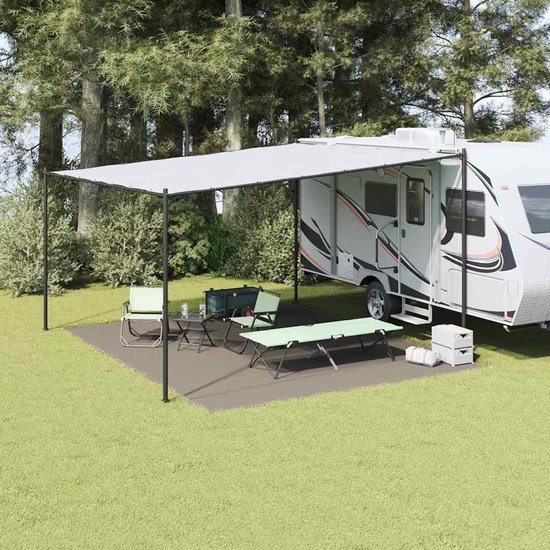 vidaXL - Tenttapijt - Lichtgrijs - 500 - x - 400 - cm - Polyetheen van Vidaxl — afbeelding 2