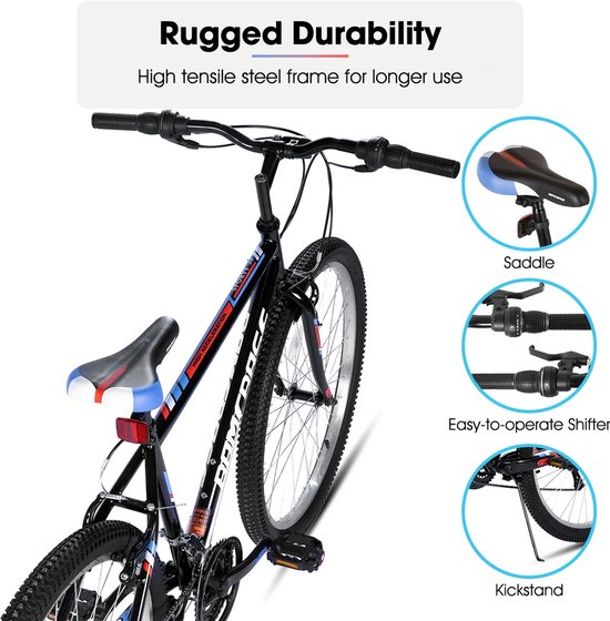 26 inch mountainbike - 18 snelheden - sportfietsen - MTB fiets - mountainbike - Duurzaam ontwerp - Koolstofstaal van Merkloos — afbeelding 2