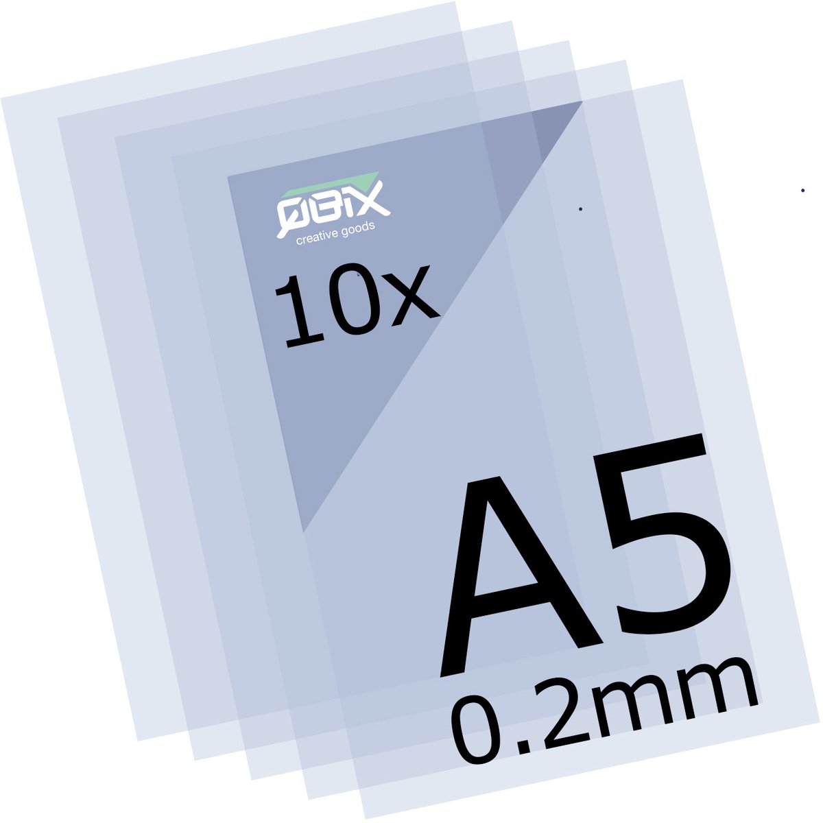 QBIX Plastic Mylar Vellen - 5 stuks A3 Formaat Transparante