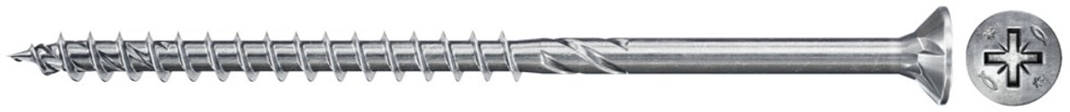 Fischer 50x Power-Fast II FPF II CZP 4,5 x 80 mm BC verzonken kop met kruiskop PZ2 deeldraad galvanisch verzinkt blauw gepassiveerd - 670326