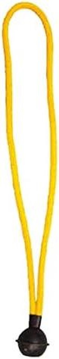 Rubberen Bal Bungee - Elastiek Koord - Bagage Zekeren - Met Bal Bevestiging - 5x300 mm - Geel