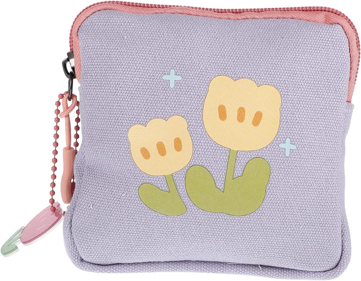 Opbergtas Maandverband - Periode Houder - Kleine Spullen - Compact Ontwerp - 11.5 cm - Paars