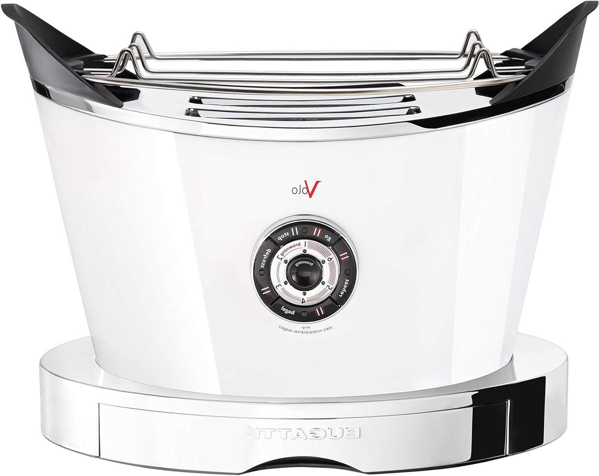Elektrische Broodrooster Tosti Apparaat Ontbijt Bereiden Gemotoriseerd Liftsysteem 2 Sleuven Wit