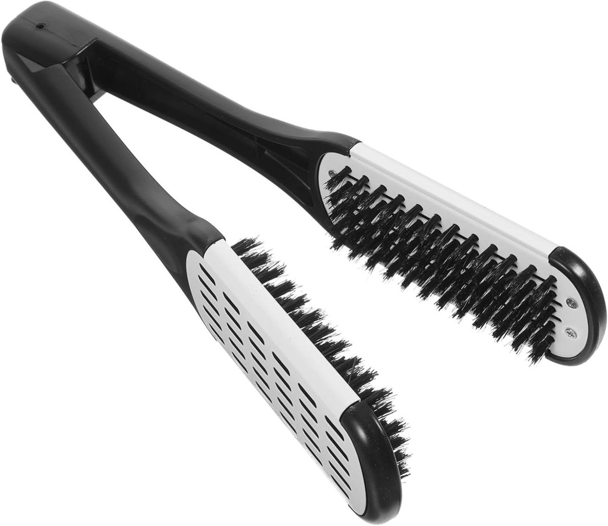Haarstyling Borstel - Stijltang Kam - Haar Stijlen - Dubbelzijdig Ontwerp - 13.5 x 4.5 cm - Zwart